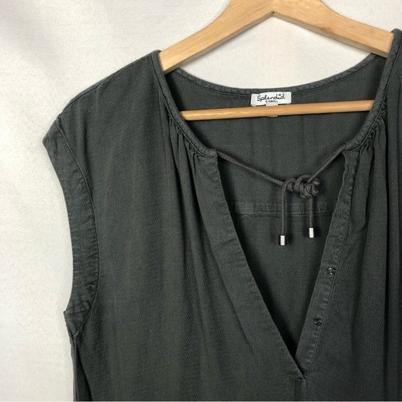 Splendid Crosshatch Dark Gray Fringe Hem Mini Dress XS - Picture 4 of 7